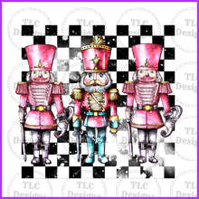 Load image into Gallery viewer, Nutcracker Pink With Checker Full Color Transfers