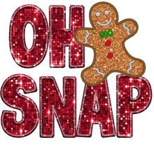 Load image into Gallery viewer, Oh Snap Gingerbread Koozie 3 Inches Full Color Transfers