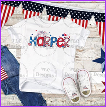 Load image into Gallery viewer, Patriotic Letters Full Color Transfers