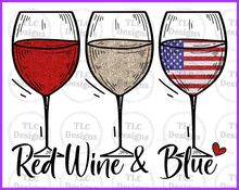 Load image into Gallery viewer, Red Wine And Blue 2 Full Color Transfers