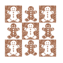 Load image into Gallery viewer, Retro Glitter Ginger Bread Full Color Transfers