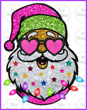 Load image into Gallery viewer, Santa With Sequins Full Color Transfers