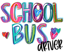 Load image into Gallery viewer, School Bus Driver Full Color Transfers
