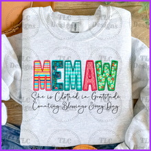 Load image into Gallery viewer, She Is Clothed- Memaw Full Color Transfers