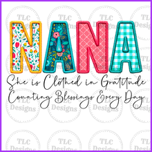 Load image into Gallery viewer, She Is Clothed- Nana Full Color Transfers