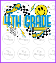 Load image into Gallery viewer, Skate Board 4Th Grade Full Color Transfers