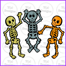 Load image into Gallery viewer, Skeleton Trio- Can Be Customized Full Color Transfers