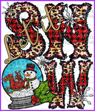 Load image into Gallery viewer, Snowman Globe Let It Snow Full Color Transfers