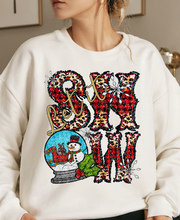 Load image into Gallery viewer, Snowman Globe Let It Snow Full Color Transfers