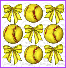 Load image into Gallery viewer, Softball Coquette Full Color Transfers