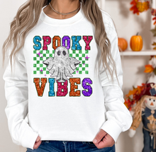 Load image into Gallery viewer, Faux Embr Sequins Spooky Vibes Full Color Transfers