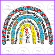 Load image into Gallery viewer, Suess Rainbow. Full Color Transfers