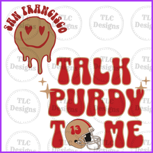 Load image into Gallery viewer, Talk Purdy To Me With Pocket Full Color Transfers