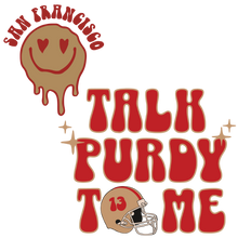 Load image into Gallery viewer, Talk Purdy To Me With Pocket Full Color Transfers