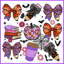 Load image into Gallery viewer, Teacher Halloween Pencil Full Color Transfers