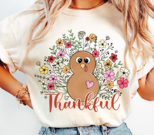 Load image into Gallery viewer, Thankful Floral Turkey Full Color Transfers