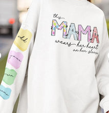 Load image into Gallery viewer, Mama- Wear Your Heart On Sleeves- 6 Hearts Included (3.5) Full Color Transfers