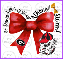 Load image into Gallery viewer, Uga Georgia Coquette Full Color Transfers