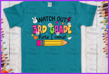 Load image into Gallery viewer, Watch Out Bright Colors- 3Rd Grade Full Color Transfers