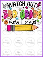 Load image into Gallery viewer, Watch Out Bright Colors- 3Rd Grade Full Color Transfers