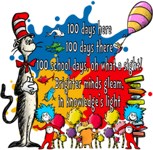 Load image into Gallery viewer, Seuss 100 Days Here There Full Color Transfers
