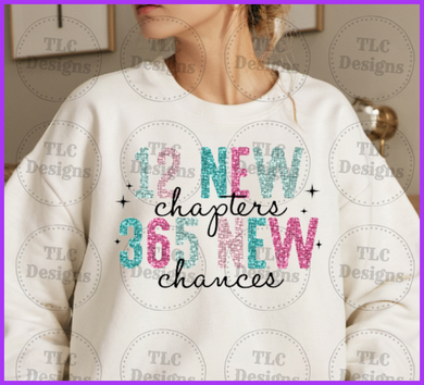 12 New Chapters Faux Bling Full Color Transfers