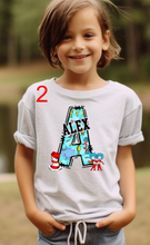 Load image into Gallery viewer, Seuss Big Letter Designs (Put In Notes 1 2 Or 3 With Name) Full Color Transfers
