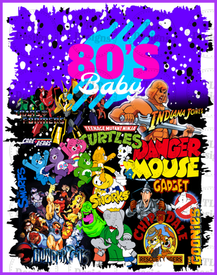 80S Baby Chest Full Color Transfers