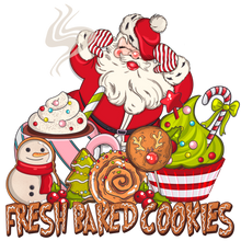 Load image into Gallery viewer, Fresh Baked Cookies With Santa Sleeve Design Full Color Transfers
