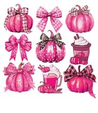 Load image into Gallery viewer, Pink Pumpkin Coquette Full Color Transfers
