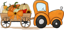 Load image into Gallery viewer, Fall Tractor With A Bow Full Color Transfers
