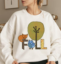 Load image into Gallery viewer, Fall Fox And Owl Blue Full Color Transfers
