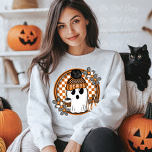 Load image into Gallery viewer, Hello Fall Checkered Ghost Full Color Transfers
