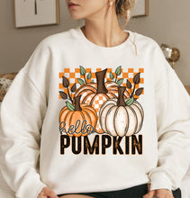 Load image into Gallery viewer, Hey Pumpkin Checkered Full Color Transfers
