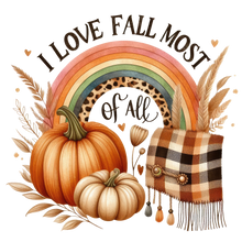 Load image into Gallery viewer, I Love Fall Most Of All Full Color Transfers
