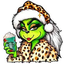 Load image into Gallery viewer, Boujie Lady Grinch With Sb Full Color Transfers
