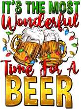 Load image into Gallery viewer, Its The Most Wonderful Time Of Beer Full Color Transfers
