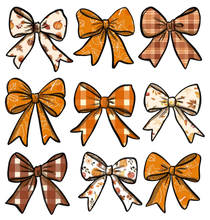 Load image into Gallery viewer, Retro Fall Pumpkin Bow Full Color Transfers

