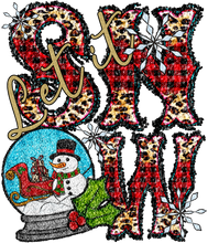Load image into Gallery viewer, Snowman Globe Let It Snow Full Color Transfers
