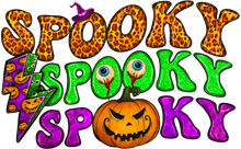 Load image into Gallery viewer, Spooky With Lightening Bolt Full Color Transfers
