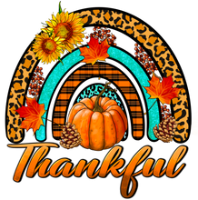 Load image into Gallery viewer, Thankful Pumpkin Rainbow Full Color Transfers
