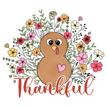 Load image into Gallery viewer, Thankful Floral Turkey Full Color Transfers

