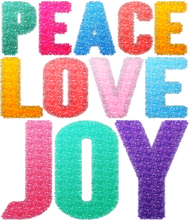 Load image into Gallery viewer, Tinsel Peace Love Joy Full Color Transfers

