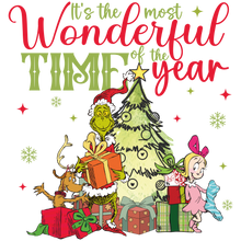 Load image into Gallery viewer, Wonderful Time Of The Year Grinch Full Color Transfers
