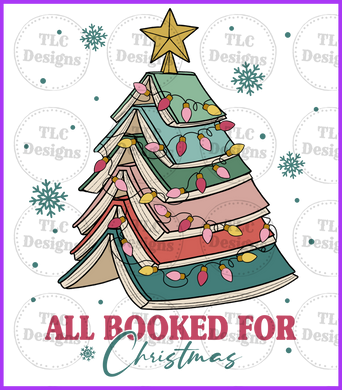 All Booked For Christmas Full Color Transfers