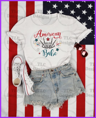 American Babe - Skeleton Hands Full Color Transfers