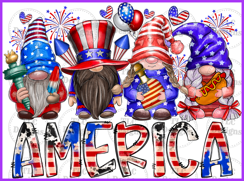 American Gnomes Full Color Transfers