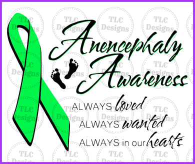 Anencephaly Awareness Full Color Transfers