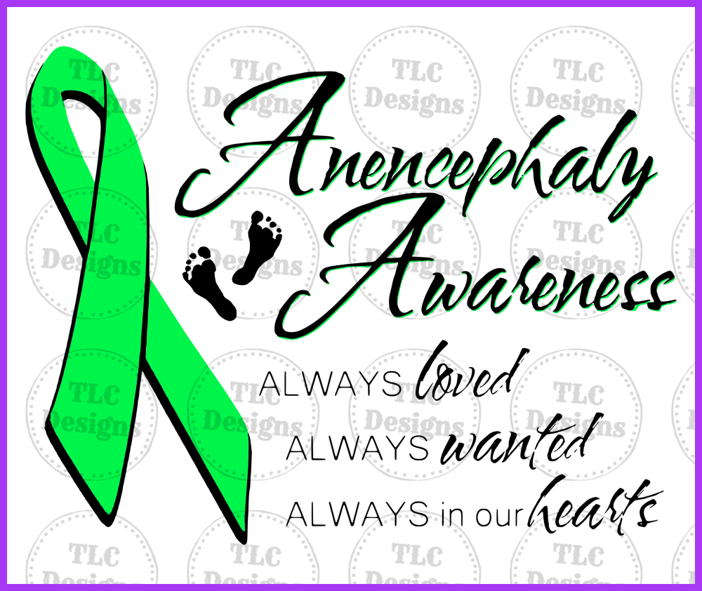 Anencephaly Awareness Full Color Transfers