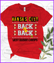 Load image into Gallery viewer, Back To 8 Times Divisions Champs Full Color Transfers
